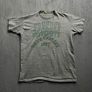 Vintage Ohio University Shirt Medium‎ Grey 1960s Dad's Weekend
